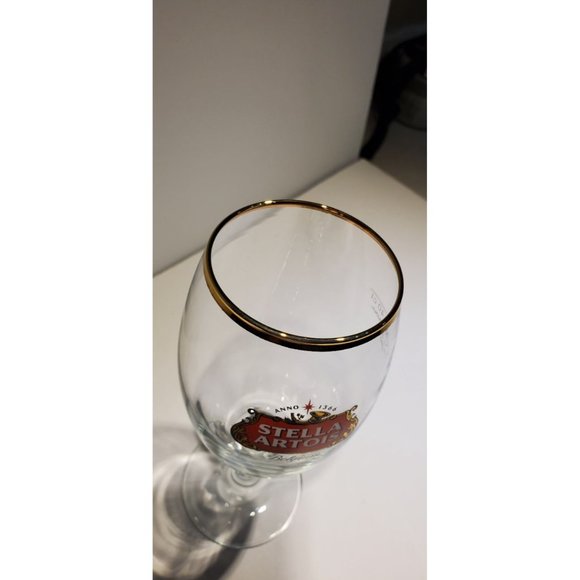 New Stella Artois Belgium Beer Glass 40cl 13oz  Gold Rim Item 100-903-430FSB-PS - Picture 3 of 5